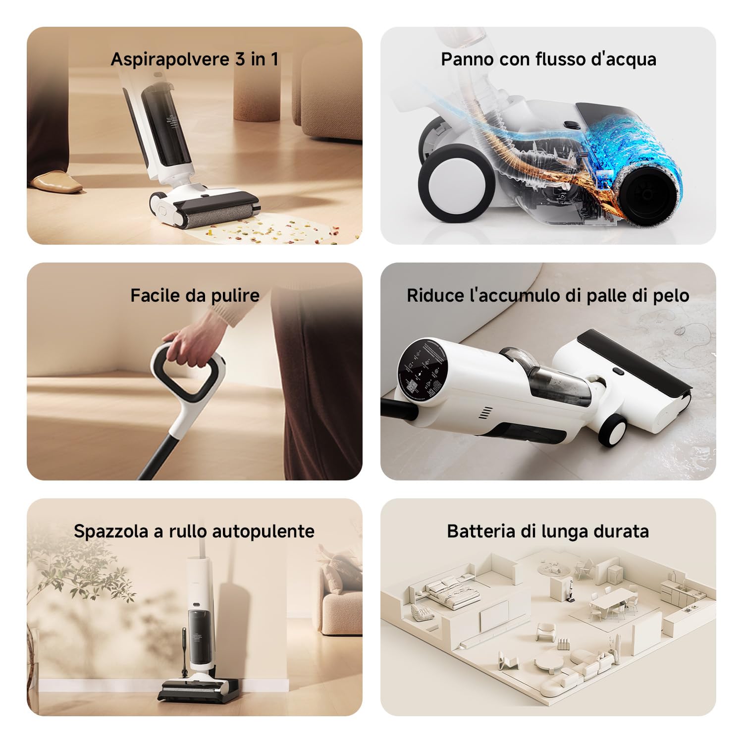 XIAOMI Truclean W20 Wet Dry Vacuum 500 RPM, Potencia de succión de 15 kPa