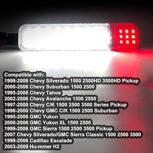Miniatura 3 de Luces LED para panel de puerta compatibles con Chevy Silverado GMC CK Sierra 1500 2500 3500 Suburban Yukon Tahoe Hu-mmer H2 Escalade