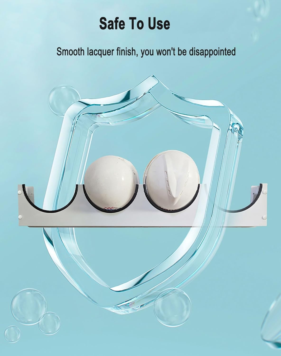 Hard Hat Storage Rack - 3-Piece Wall-Mounted Stainless Steel Helmet Display Stand for Workshop, Construction Sites, Offices with Rubber Protective Tape