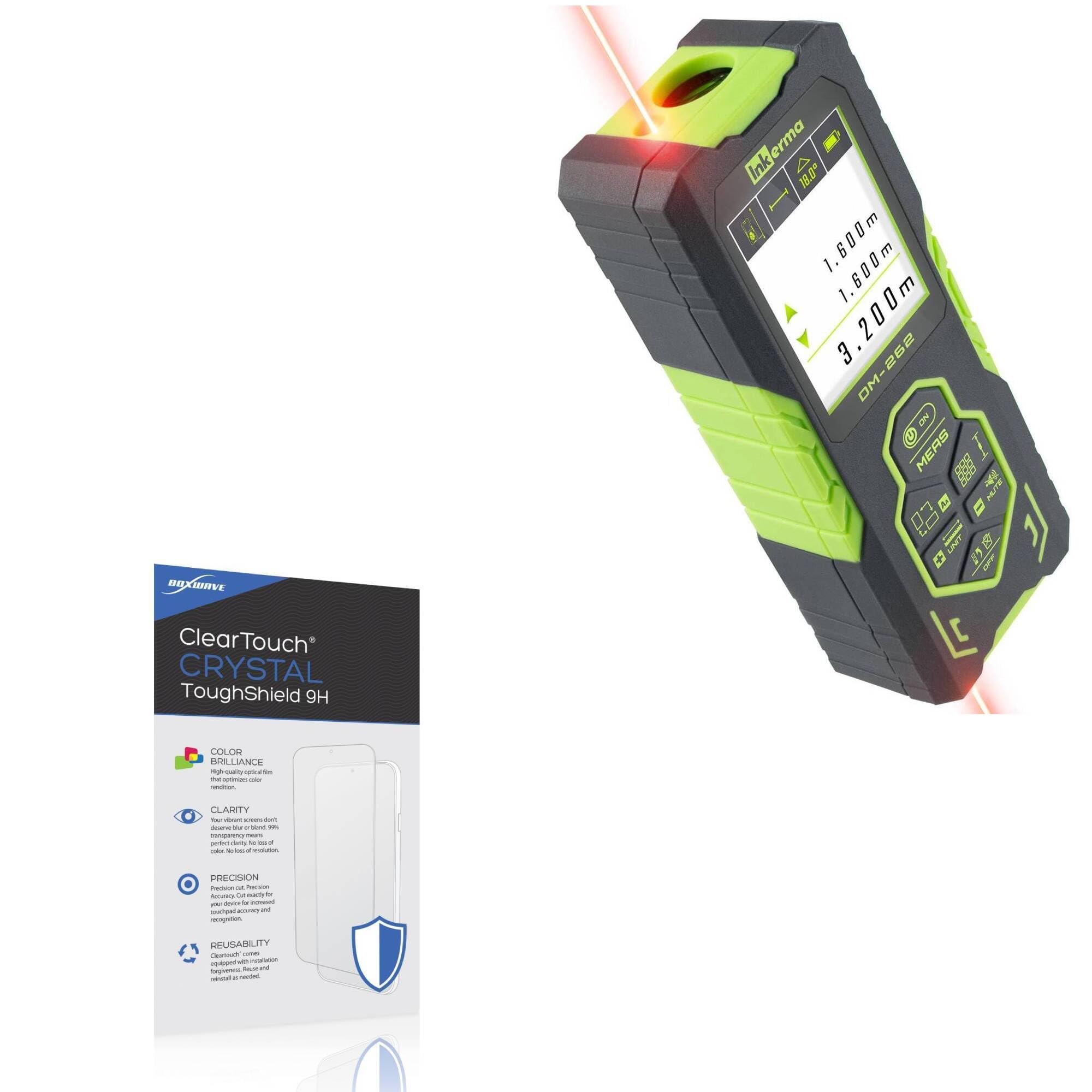 BoxWave Screen Protector Compatible With Inkerma DM-262 Laser Measure - ClearTouch Crystal ToughShield 9H (2-Pack), Clear 9H Tough Flexible Film Screen Protector