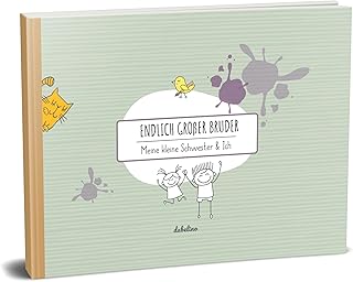 Gift for Big Brother: "Little Sister + Big Brother" Book (Eco, Recycled Paper, Memory Album/Photo Album for Siblings for B...