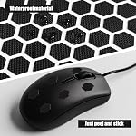 Gosknor 4pcs Phone Grip Tapes, Hexagonal and Round Anti-Slip Phone Case Grip Tape Stickers Waterproof Pre-Cut Strips Decal Perfect Accessories for Cellphone Controller Mouse Laptop(Black)