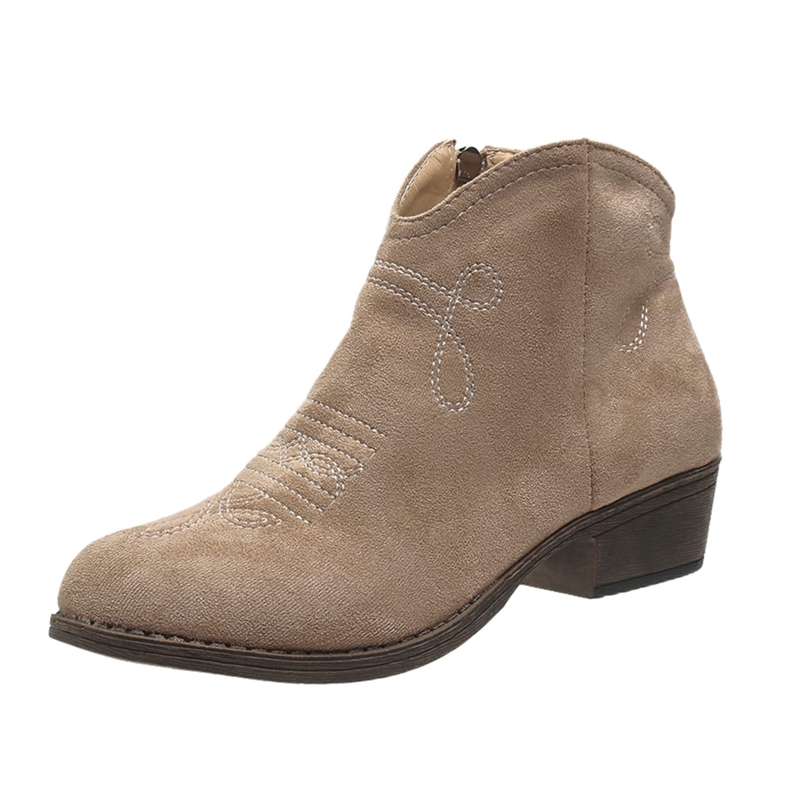 Generisch Botas de vaquero para mujer, botas de verano, botines para festival, botines moteros, hippie, botas de equitación