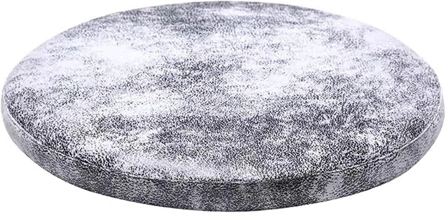 MOODMUSE Round Chair Cushion,Round Seat Cushions,Leather Seat Pads for Round Chairs,Memory Foam Chair Cushion(Cream Gold,40cm)