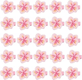 25 قطعة من مشابك الشعر الصغيرة بتصميم زهرة الربيع، مشابك شعر على شكل زهرة الكرز. خفيفة الوزن، لطيفة، تضيف سحر الزهور الجميلة إلى تسريحات الشعر للاستخدام اليومي.