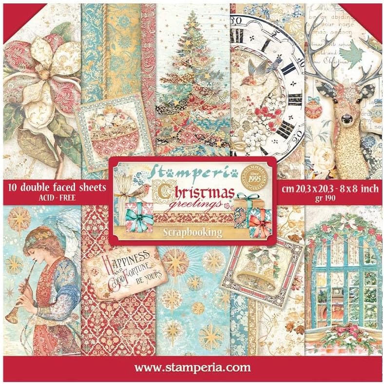 Stamperia International SBBL26 12 X 12 In. Album Scrapbooking Paper Pad 44 Blues Pack Of 10 - View #4