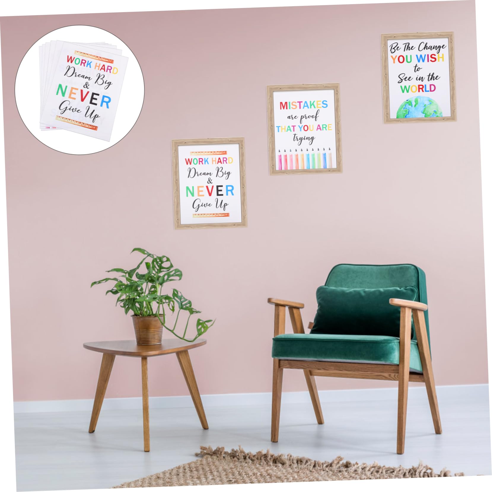 ABOOFAN 18stücke Teiliges Motivationsbilder Für Kinderzimmer Moderne Cartoon Wandkunst Inspirierende Wanddekoration Für Spielzimmer Büro Und Klassenzimmer