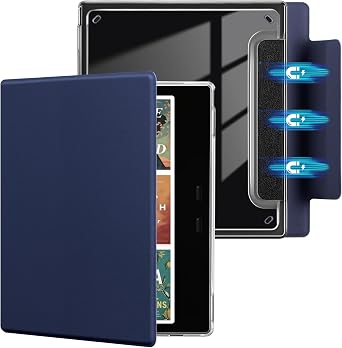 Case for Onyx Boox Go Color 7 Gen I/II, 2024/2025 / Boox Go 7 B/W 2025, boox go 7 Case with Detachable Magnetic Closure Auto Sleep/Wake, Slim Shockproof Clear TPU Back Cover Blue