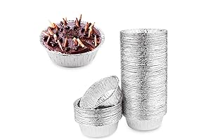 100 Pack 4" Round Aluminum Tart and Pie Baking, Cooking, Storage or Reheating Pans (4-inch)