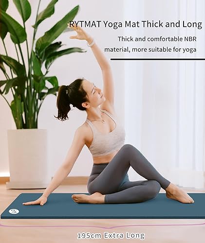 Miniatura 2 de Tapete de yoga grueso de 1 pulgada, tapete de ejercicio de 76.7 x 24 pulgadas, tapete de entrenamiento para gimnasio en casa, tapete de yoga