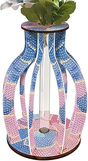 Dubbulon Strasssteine Kunst Bastelset,Kunstvoll Bemalte Vase Mit Kristall Strass | Dekoratives Desktop Deko Wohnaccessoire Für Anfänger Und Familien