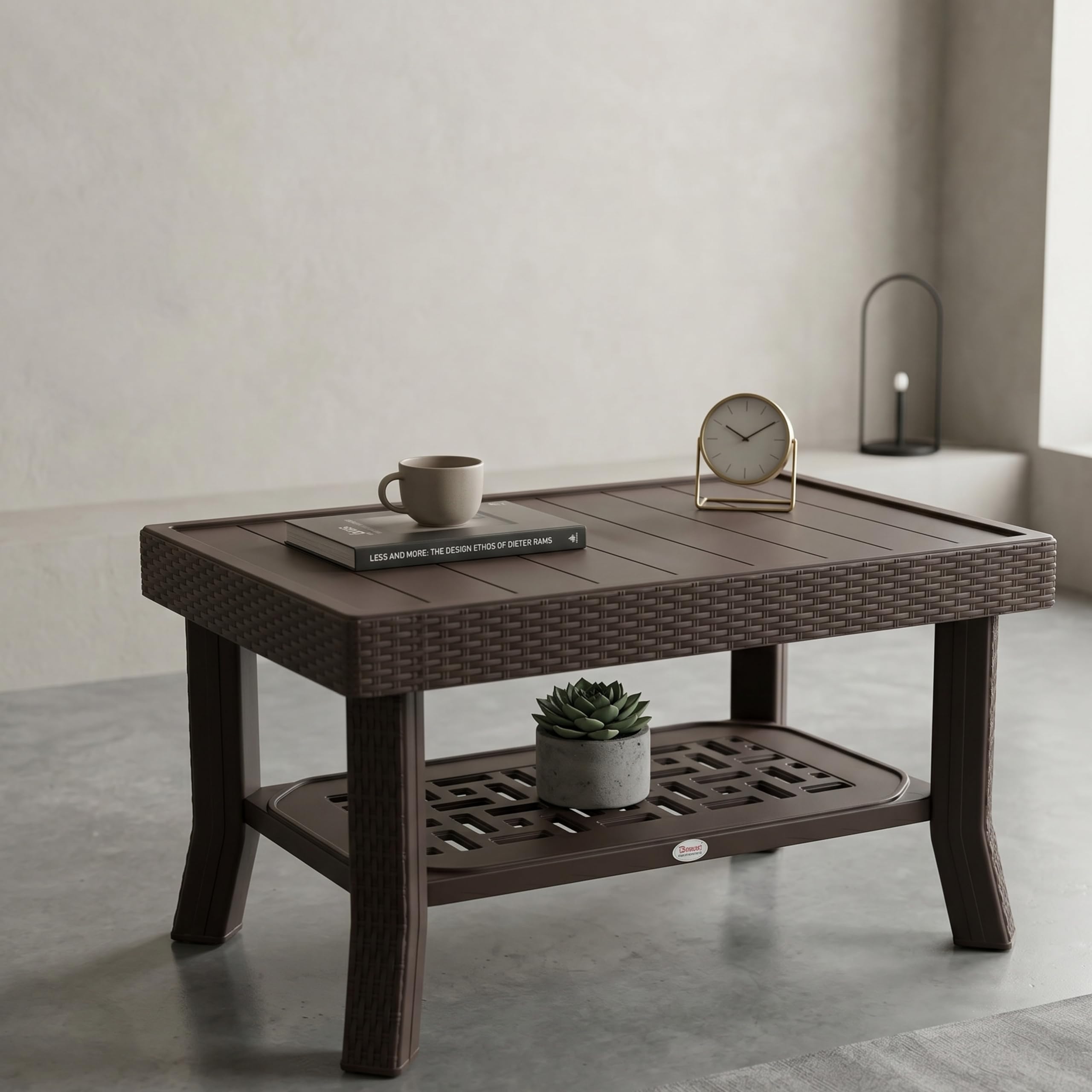 Oaknest Supreme Vegas Plastic Table| Coffee Table for Home and Garden Use| 90X60 Cms| 6 Months Warranty* (Wenge)-image-39