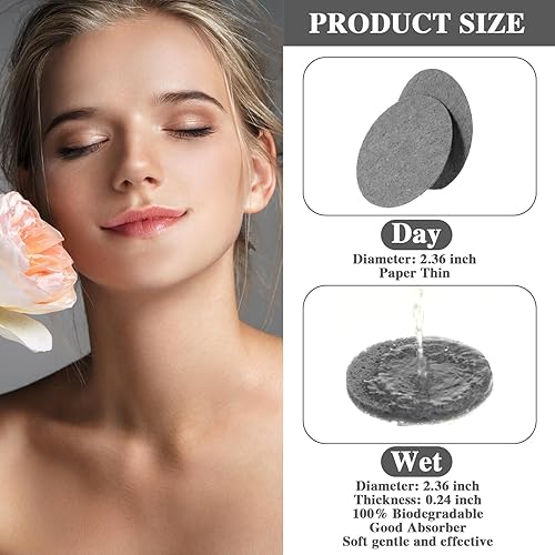 Miniatura 2 de Tioncy 200 esponjas faciales comprimidas, esponja exfoliante natural para limpieza diaria, spa, maquillaje, eliminación, exfoliación de poros,