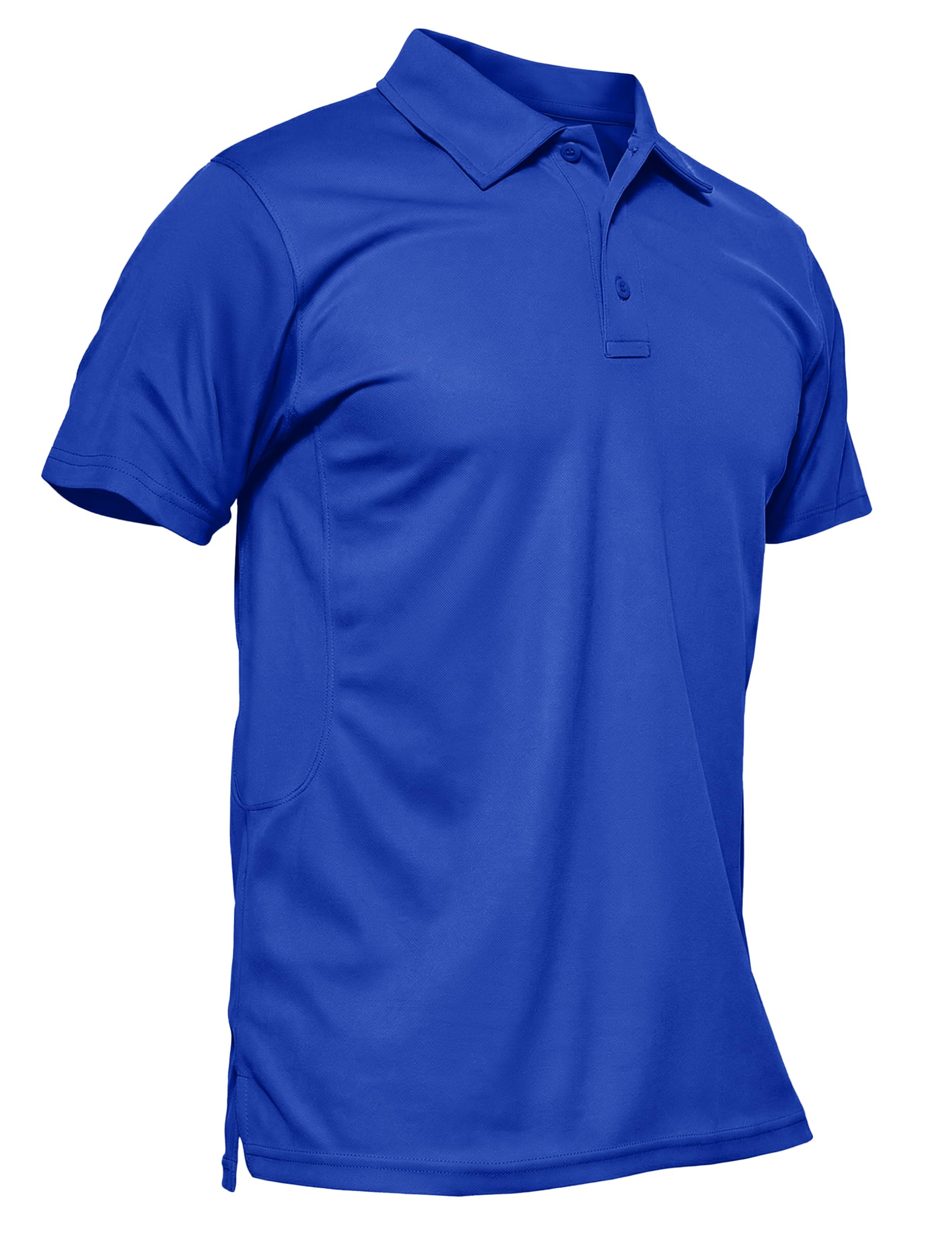 MAGCOMSEN Men's Polo Shirts Short Sleeve Cotton Pique Golf Shirt Casual Collared Shirt Lightweight Work Shirts with 3 Buttons