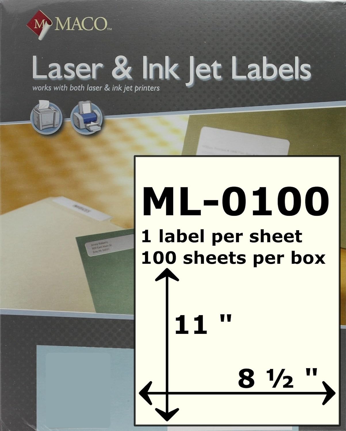 Maco White Multipurpose Labels