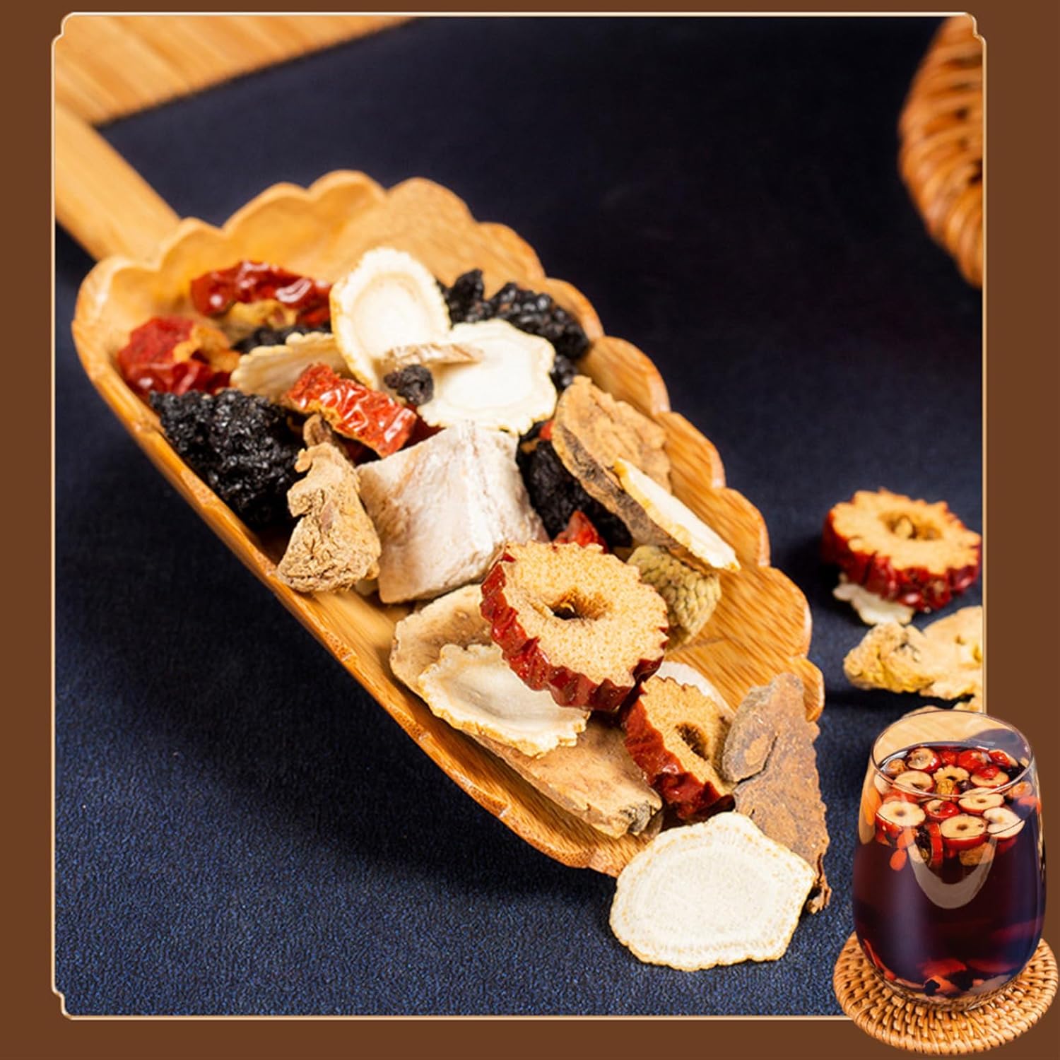 Panax & Mulberry Herbal Tea,Ginseng & Mulberry Herbal Tea,Kidney Tea Formula Ginseng Six Treasure TeaBag,6 Ingredients Blend Treasure Kidney (30pc)