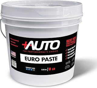 +AUTO Euro Paste, Thick Tire Mounting Lube, Automotive Tires, SUV Tires, Motorcycle Tires, Light & Commercial Truck Tires, Low Profile Tires, Run Flat Tires, Made in The U.S.A., (8 lb, Tall Bucket)