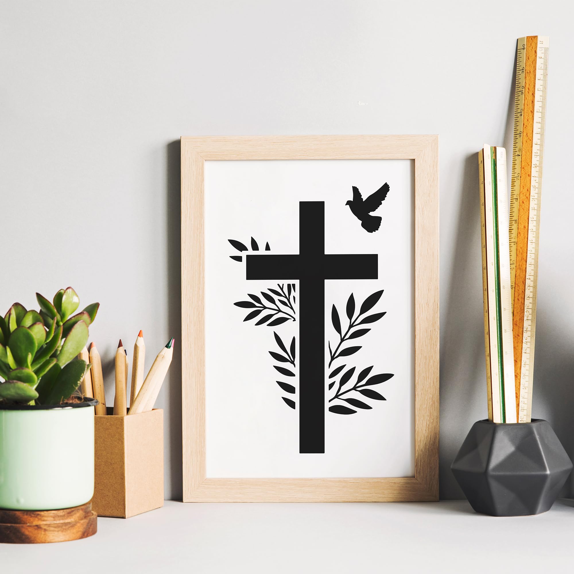 56 Christliche Schablonen Set - Wiederverwendbare Bastelschablonen 7,6cm