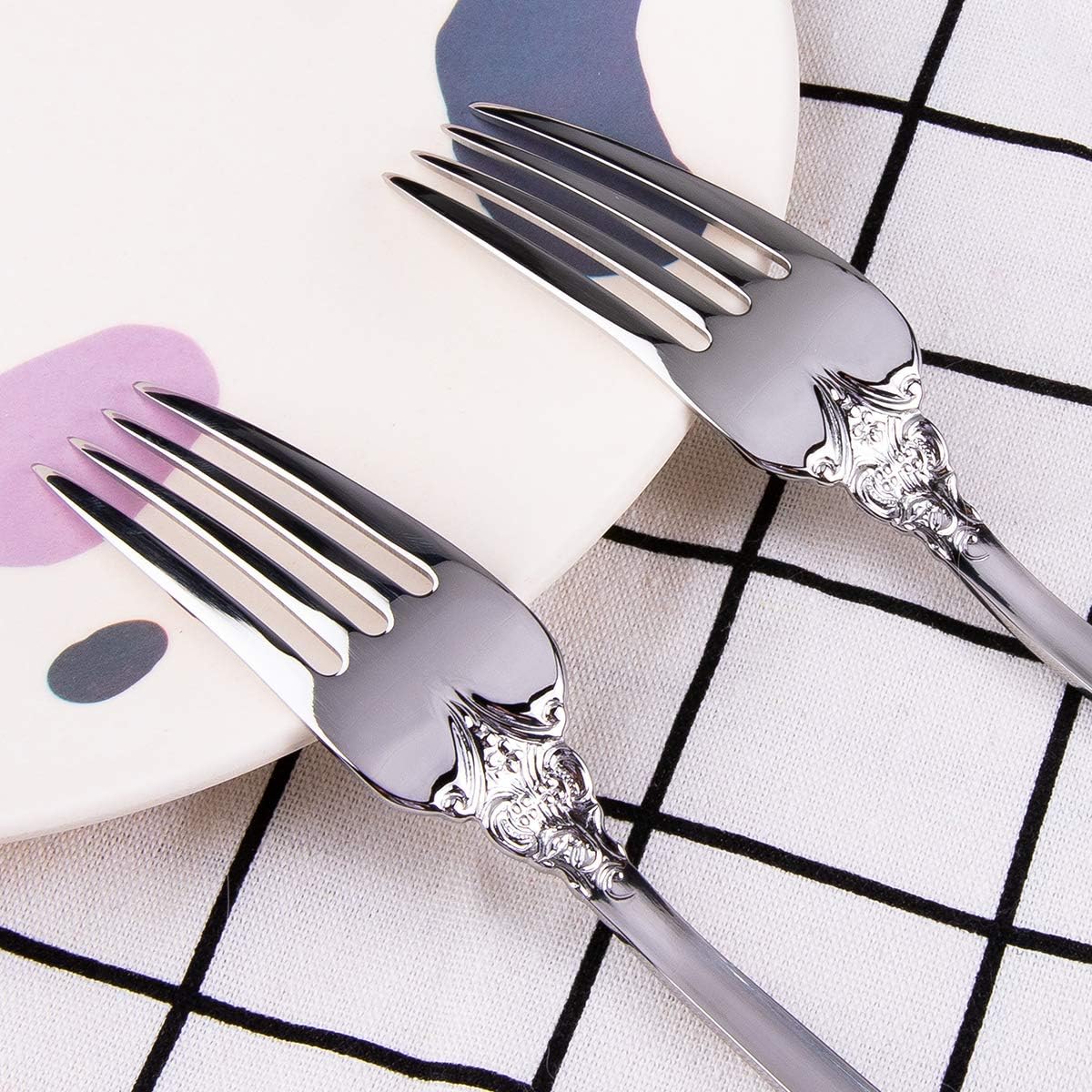 Personalized Wedding Dinning Set of 2 Forks Custom Engraved Forks Mr Mrs Anniversary Bridal Shower Gift Keepsake (Vintage Style)