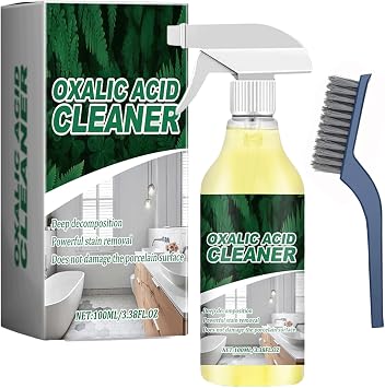 Oxalic Acid Cleaner Spray, Powerful Stain Removal Spray for Bathroom, Multi-surface Rust Remover for Bathtub, Porcelain, Tiles