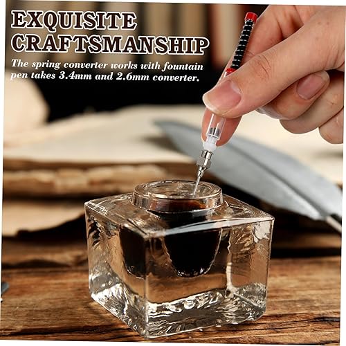 Miniatura 8 de Cabilock Convertidor de pluma estilográfica 3pcs Inkwell Pen Herramienta de absorción de tinta Convertidor de tinta