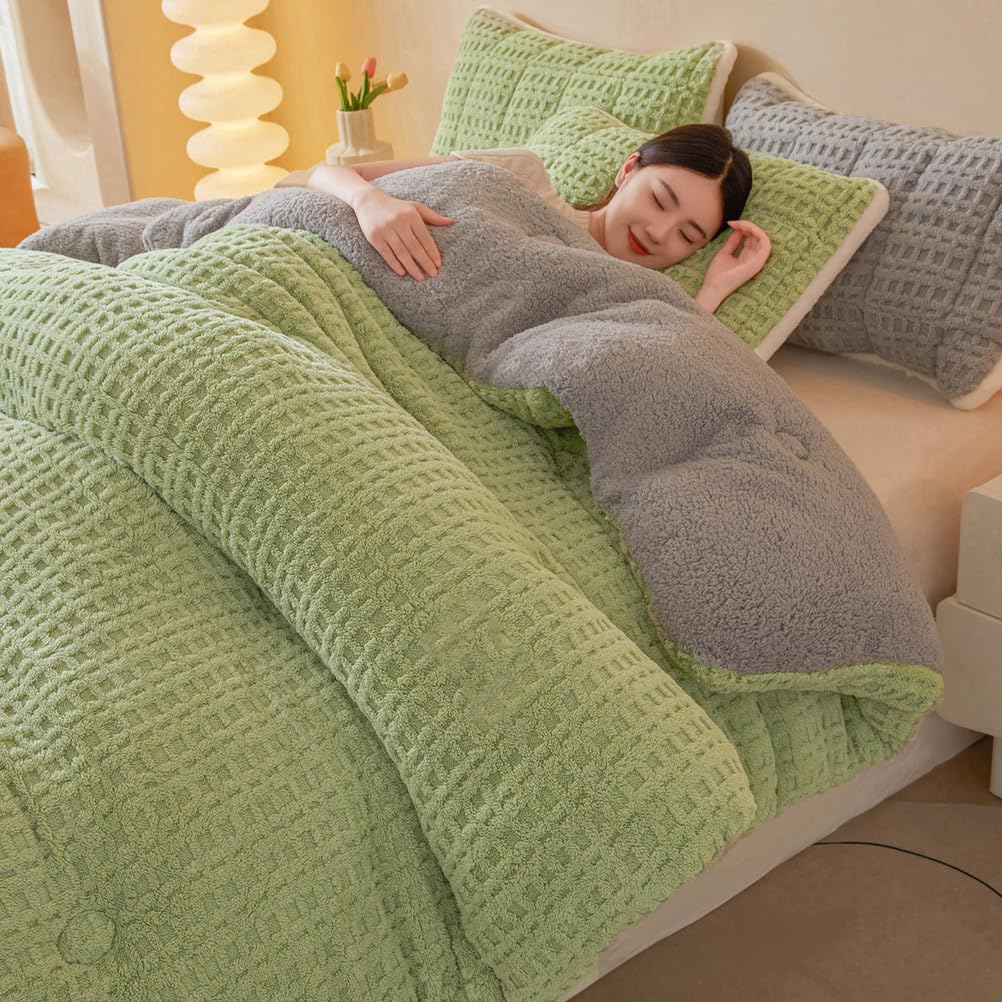 Edredón de invierno polar cálido con microfibra para dormitorio
