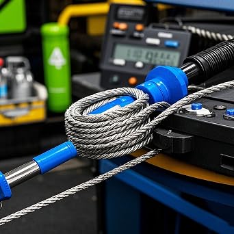 MOUYAT 164FT x 1/4 Inch Stainless Steel Cable, 7 x 19 Strands Construction Aircraft Cable, Metal Strong Hanging Cable Wire Rope for Winch, Clothesline, Garden Fence, 6400 LBS Breaking Strength
