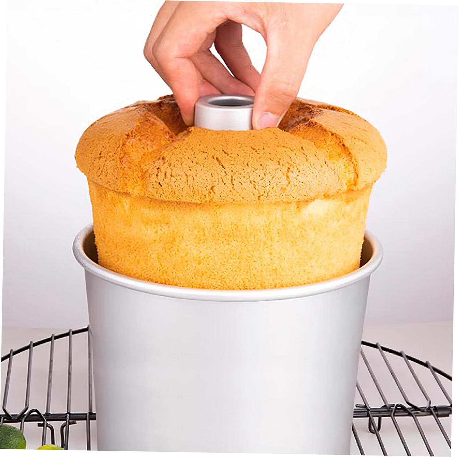 SHOWERORO Hollowed Cake Mold Aluminum Alloy Chiffon Pan for Baking Desserts