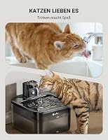 DownyPaws Vezeték nélküli macska ivófontána mozgásérzékelővel, 2.5L, akkumulátoros - ABS black 8