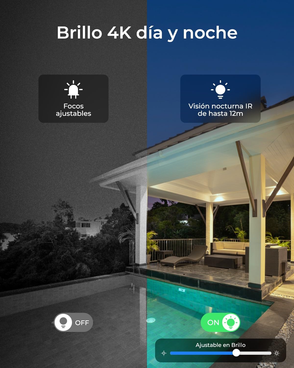 Reolink Cámara de Seguridad 4K PoE IP Exterior con visión Nocturna a Color, Pan 355° e Inc 50°, Autoseguimiento, Detección Inteligente, Audio bidireccional, Grabación 24/7, E1 Outdoor SE PoE | Visión Nocturna a Color, Pan 355° e Inc 50°, Autoseguimiento,
