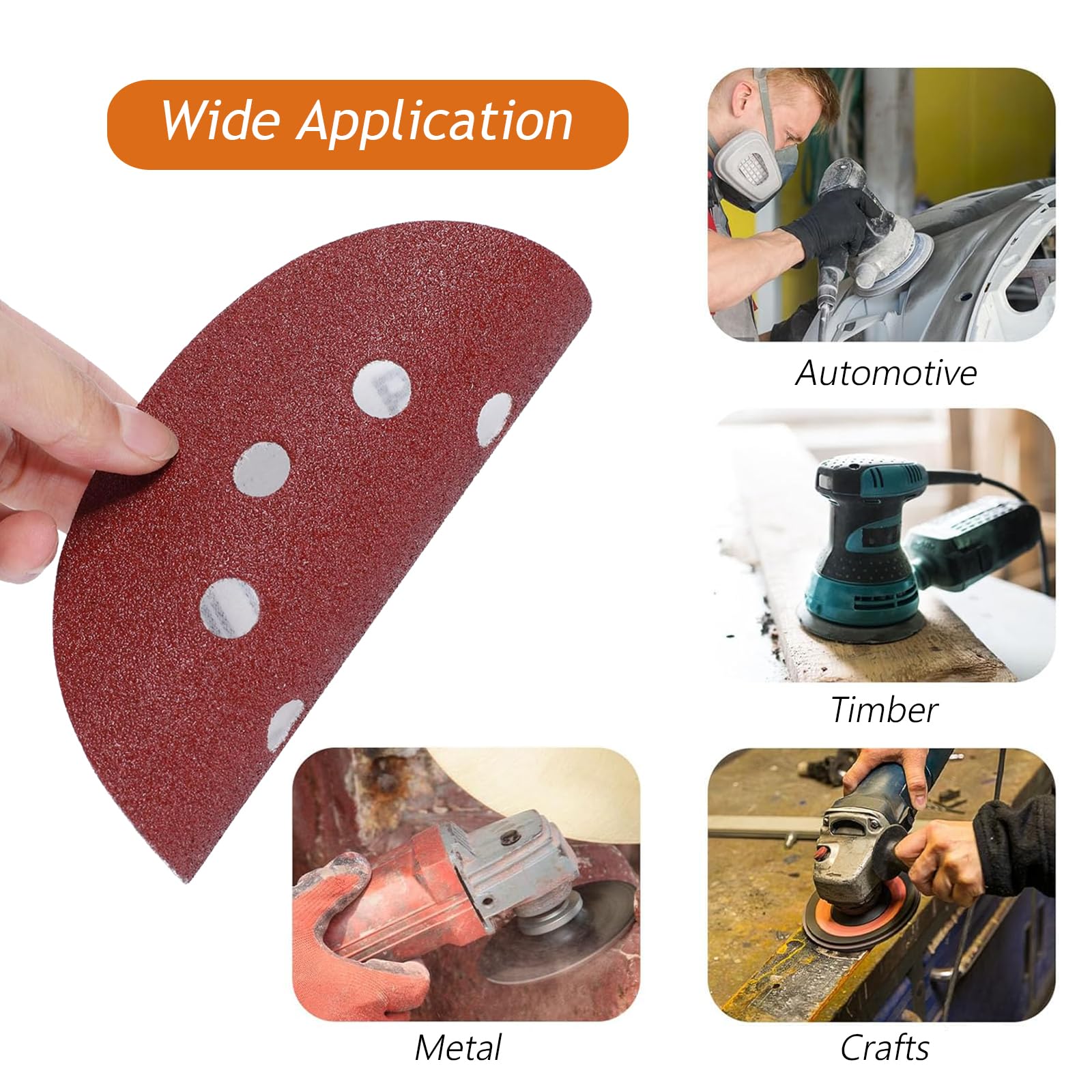 Carta Vetrata Levigatrice Orbitale 40 Fogli Abrasivi Per Levigatrice Orbitale 95x185mm - Grana 60/80/120/240, 10 Fori Carta Vetrata Grana 60 80 120 240 - Foto 13