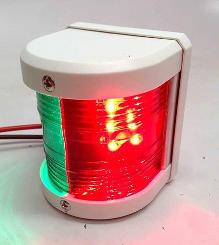 Miniatura 2 de Pactrade Marine Barco rojo y verde arco LED luz de navegación impermeable 2 millas náuticas