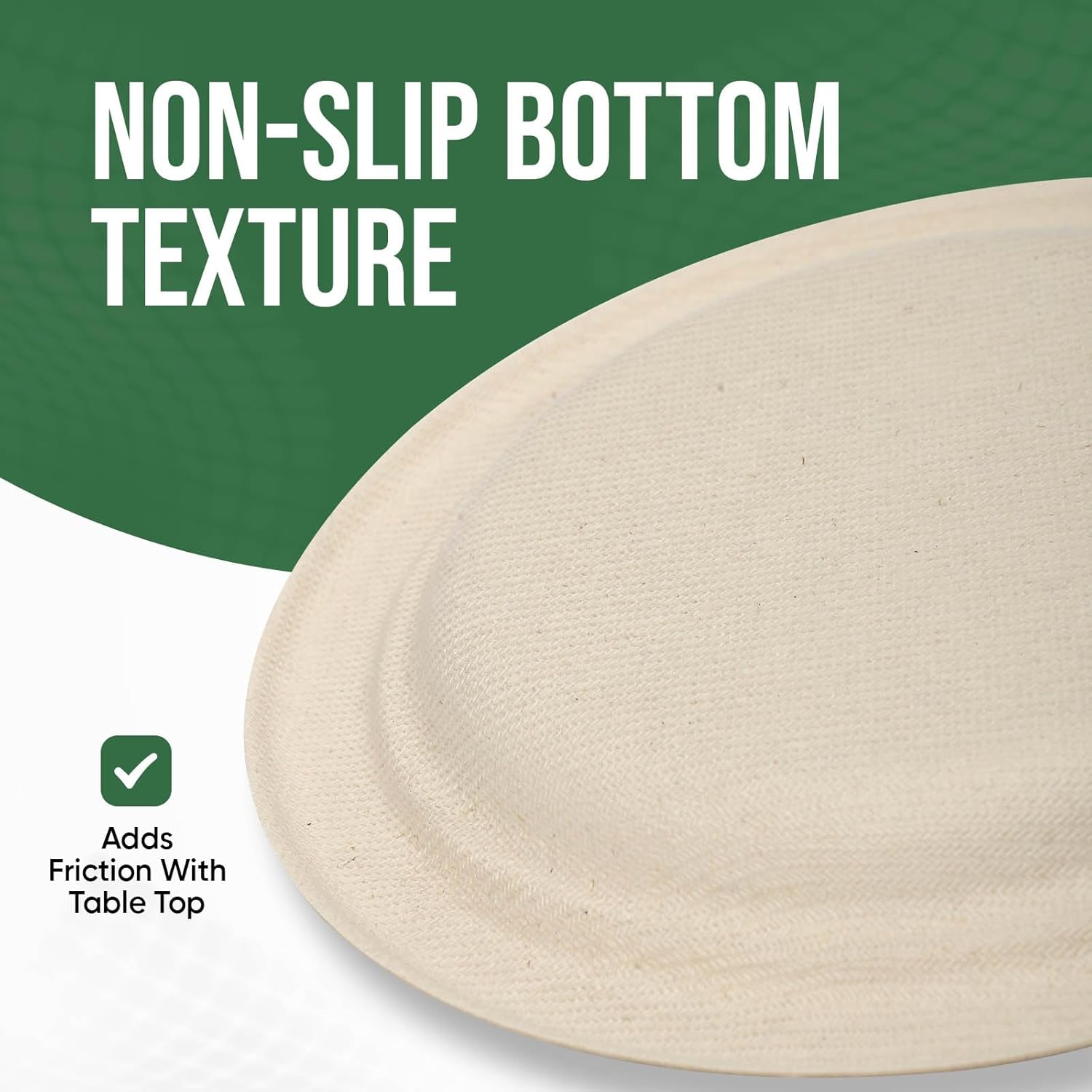 7 Inch Paper Plates 100 Pack - 100% Compostable Disposable Plates, Heavy Duty Dessert Plates, Biodegradable Sugarcane Plates for Party (Microwavable, Oil/Water Proof, Eco-Friendly, Brown) - Image 8