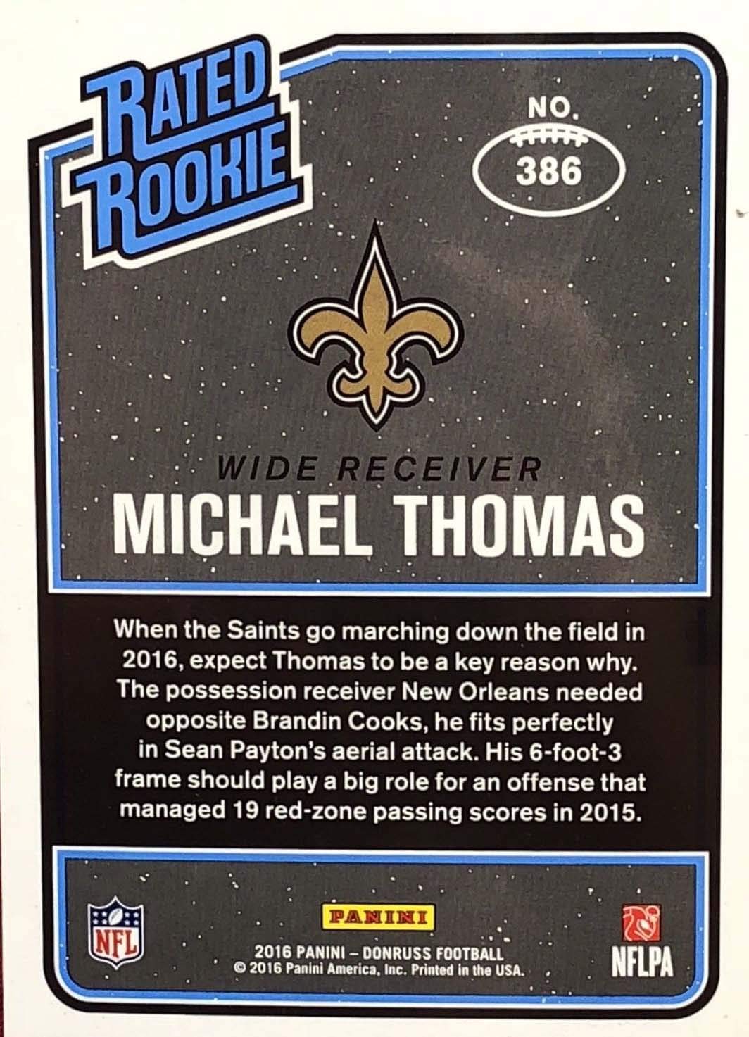 Amazon.com: Michael Thomas 2016 Donruss Mint Rated Rookie Card