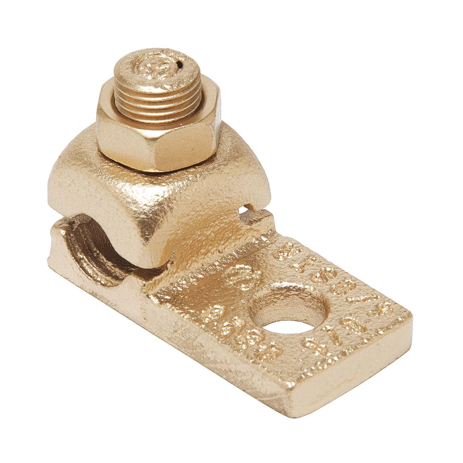 Burndy QB28 Qiklug Terminal, 3/0 Str. - 4/0 Str. Conductor, 1" Width, 2-1/16" Length, 1-5/16" Height, 250 lbs Recommended Tightening Torque