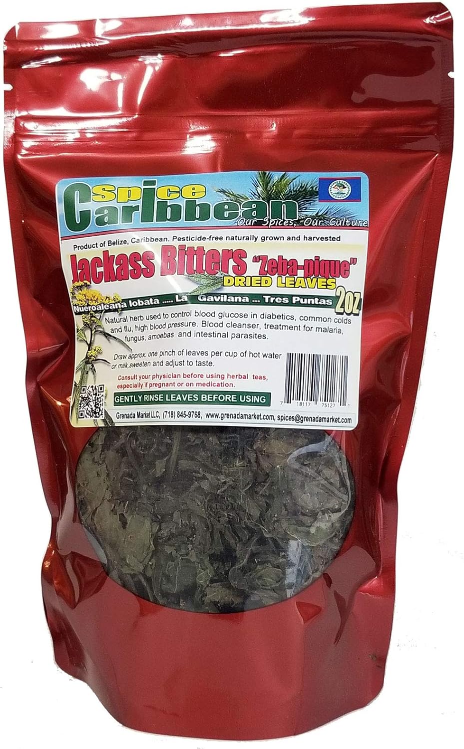 JACKASS BITTERS DRIED LEAVES ak Zebapique, Tres Puntas