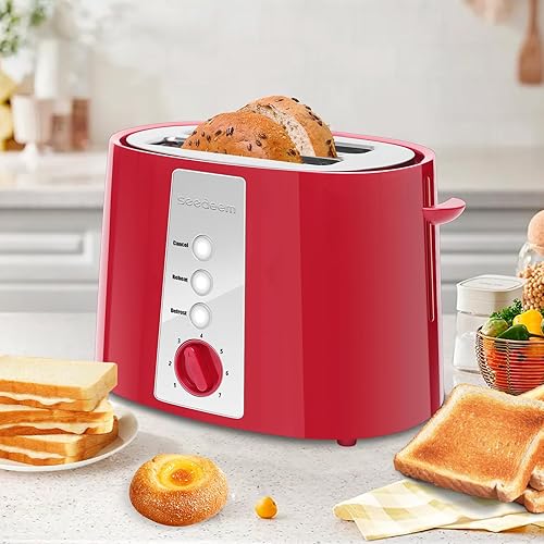 Miniatura 7 de SEEDEEM Tostadora de 2 rebanadas, tostadora de ranura extra ancha, 7 ajustes de sombra, tostadora de pan con cancelación, descongelación, función de
