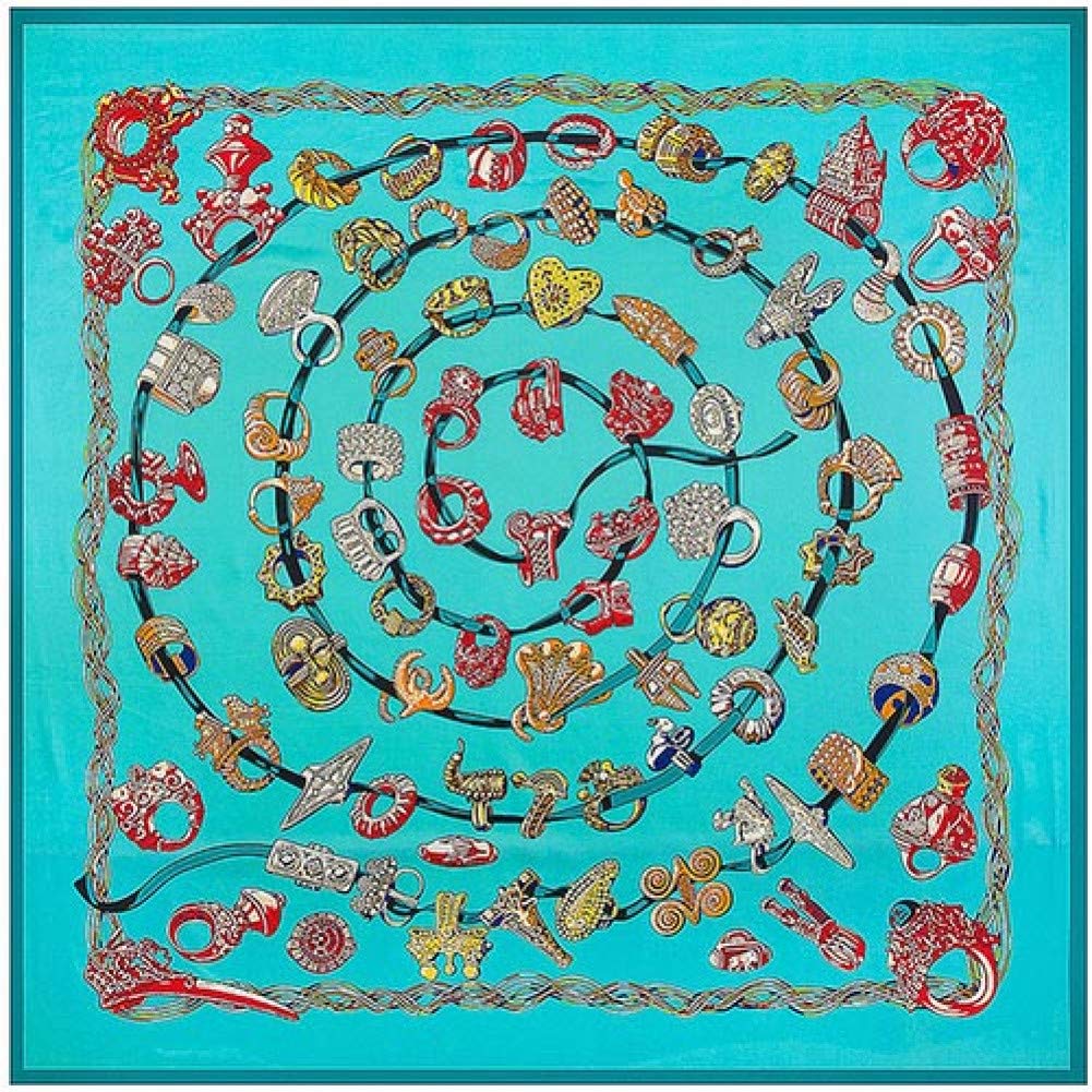 Écharpe 130 * 130Cm femmes grand foulard carré imprimé et hijab moderne