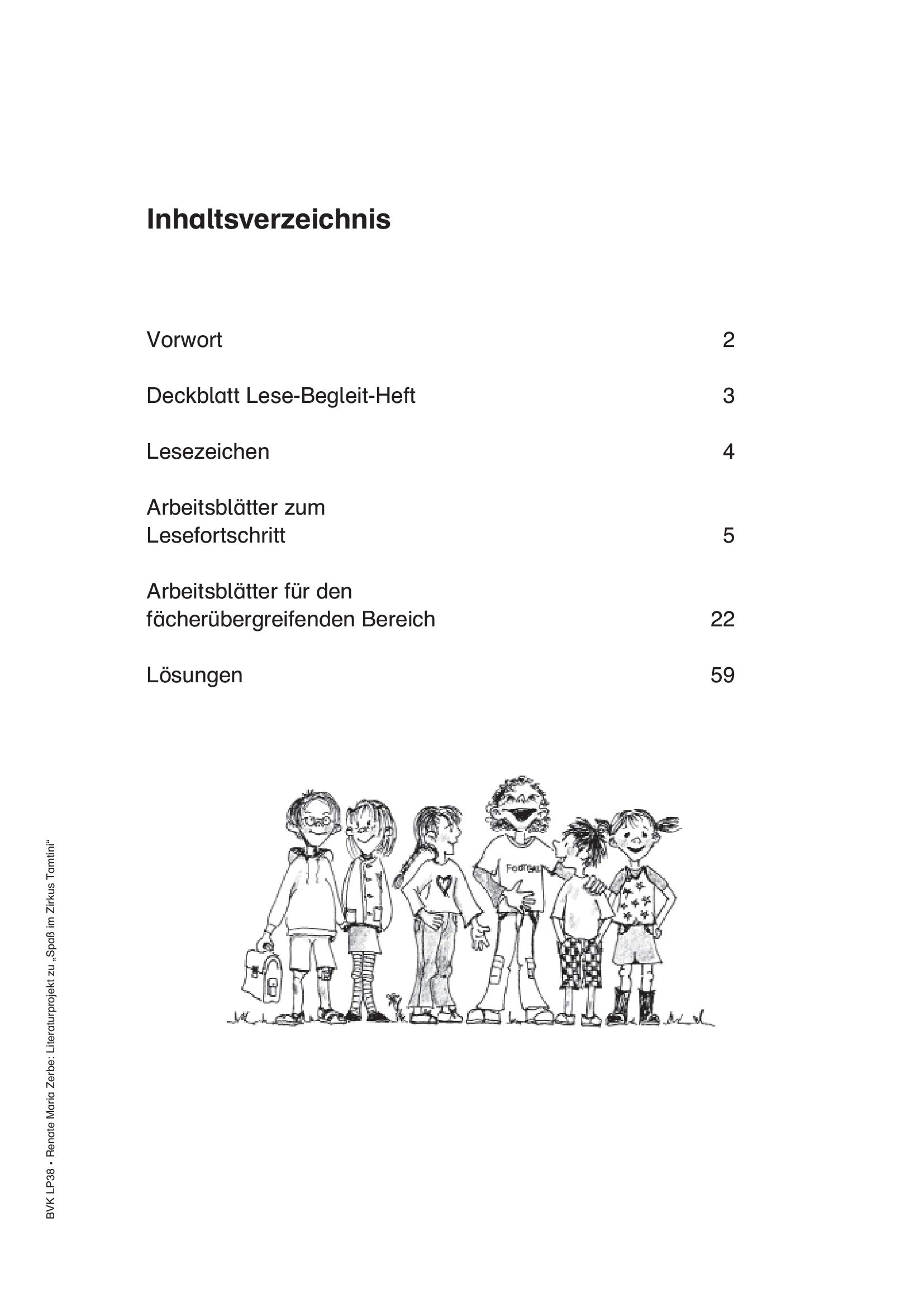 Literaturprojekt Zirkus Tamtini: Für die 2. Klasse Grundschule, Förderschule. 2.-3. Klasse: 2. und 3. Klasse Grund- und Förderschule. Kopiervorlagen