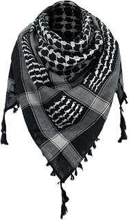 Palestinian Scarf Arafat Houndstooth Design Black White Mens Scarf Keffiyeh 48 x 48 inch Price In India