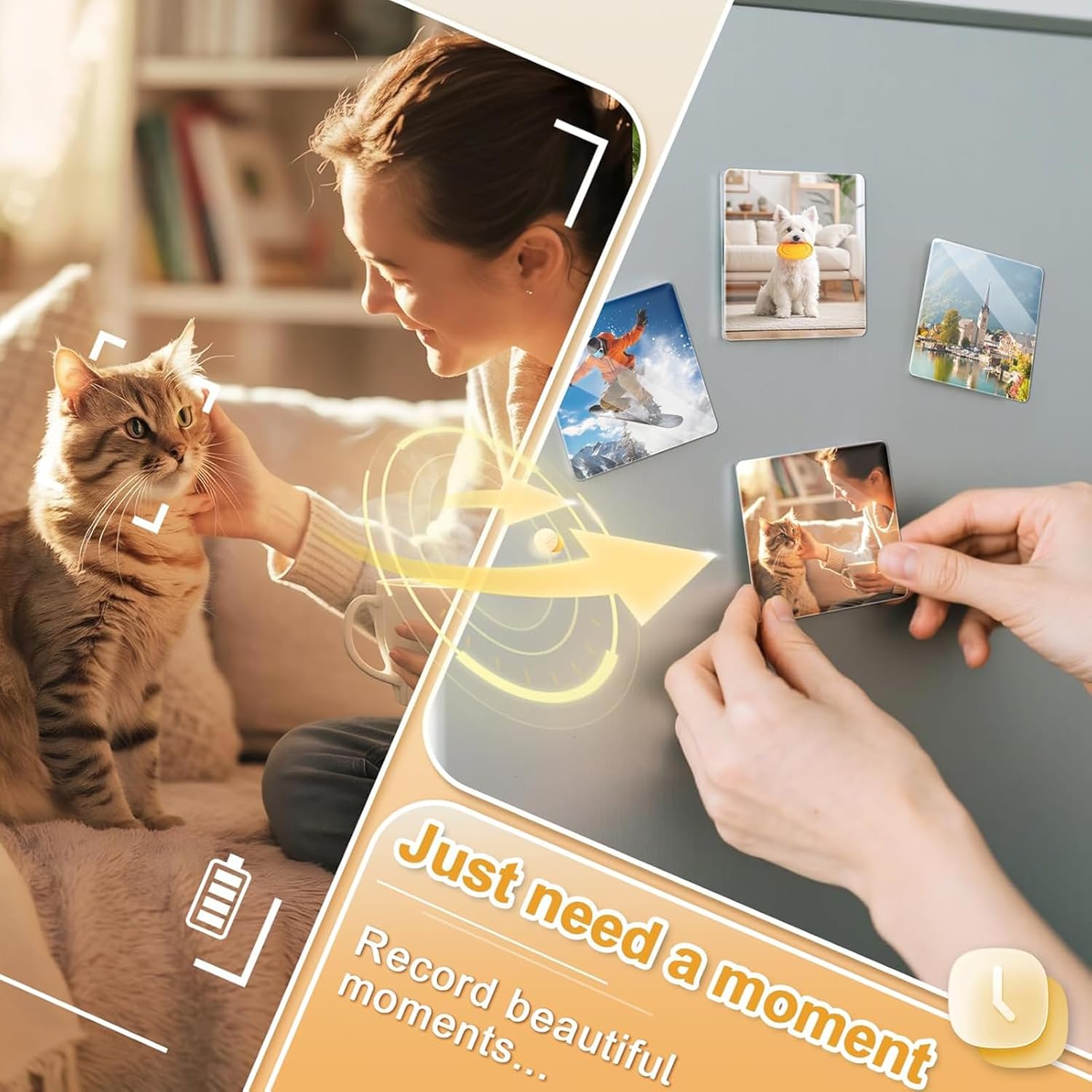 Fridge Magnet Maker Kit 3x2inch/3.5x2.5inch Rectangle Button Magnets Maker Machines DIY Photo Magnet Making Machine with Paper Cutter & 100 Sets Supplies