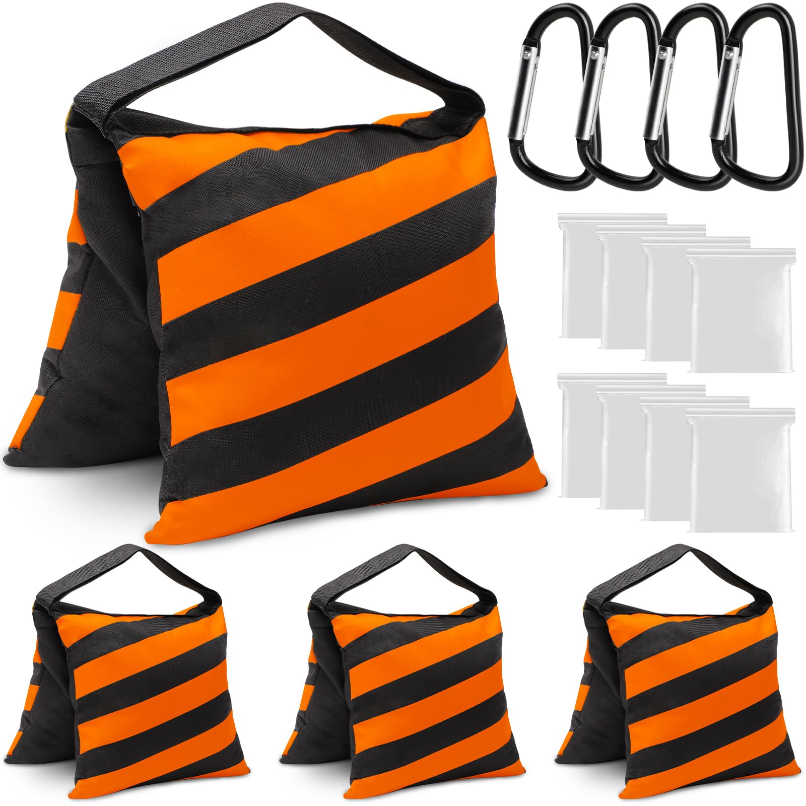 4 Packs Orange Sandbag Weight Bags for Light Photography Video Equipment