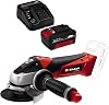 Einhell TE-AG 18115 Li - Solo, Cordless Palm Grinding and Einhell 18V 4.0 Ah PXC Starter Kit Startup Set
