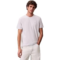Calvin Klein Uomo T-Shirt Maniche Corte Confezione da 2 Badge in Cotone