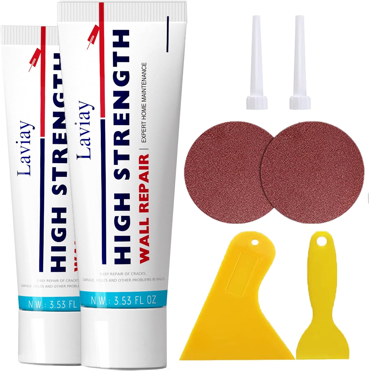 Laviay Drywall Repair Kit 2 Pack Spackle Wall Repair with Scraper and