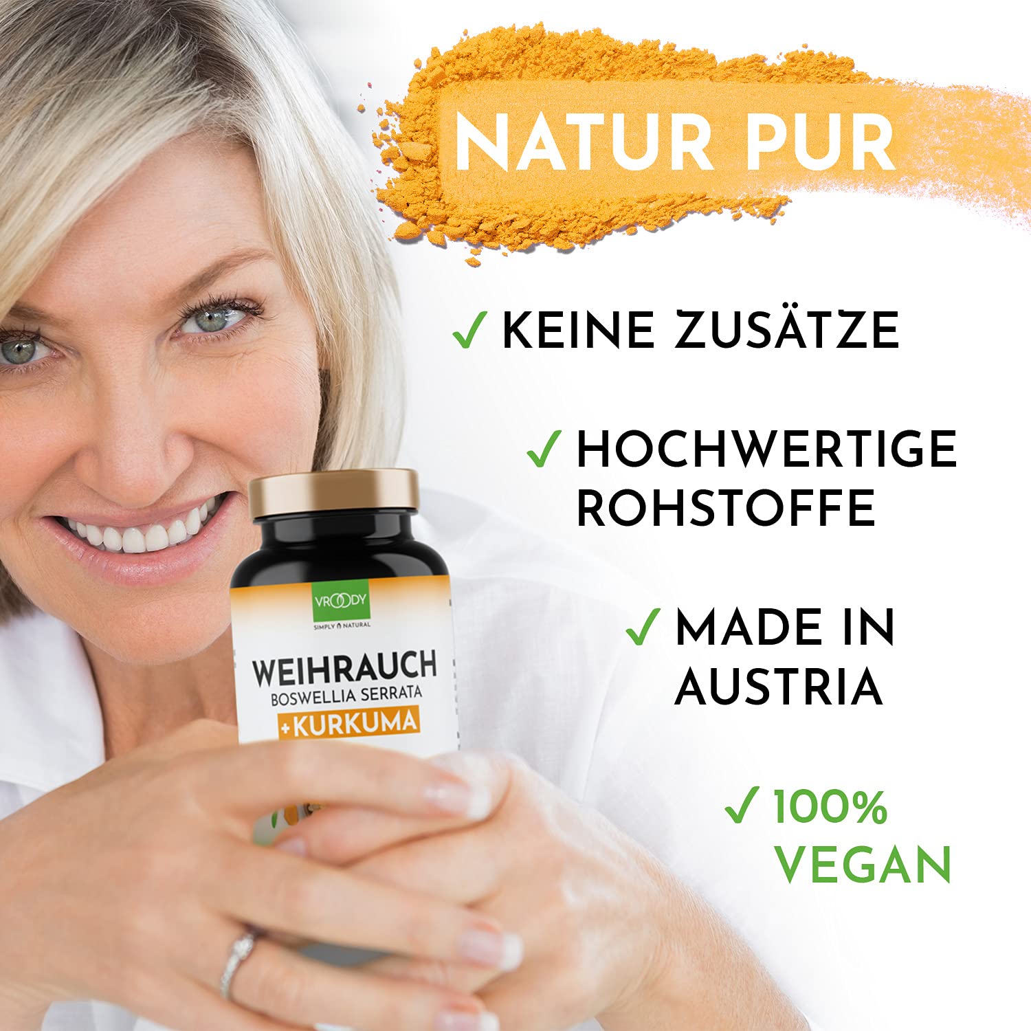 Weihrauch Kurkuma Vergleichssieger, 180 Kapseln hochdosiert Boswellia Serrata 2000mg, 85% Boswelliasäure, 500mg CURCUMA, 95% Curcuminoide Tagesdosis, ohne Zusätze oder chemische Entzündungshemmer