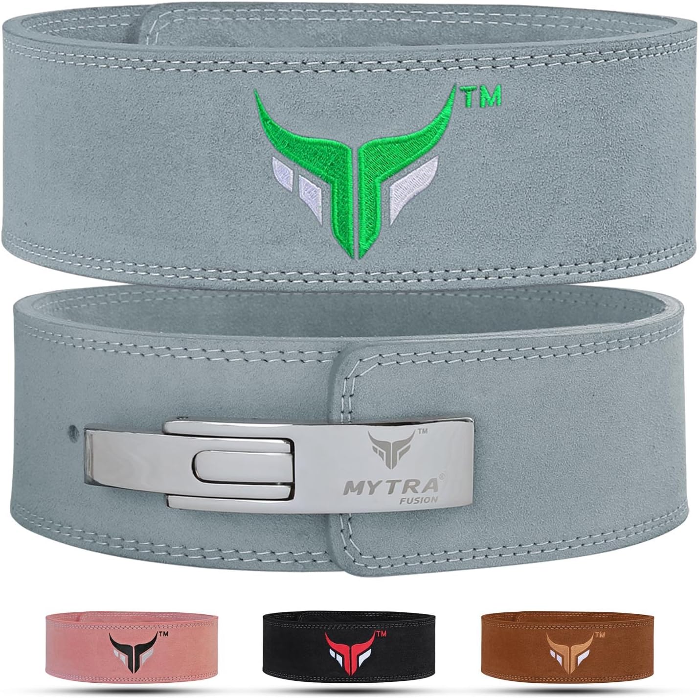 Mytra Fusion Weight Lifting Belt for Men and Women Gym Belt 10MM Thick and 4" wide 100% Genuine Leather Workout Belt for Weightlifting, Powerlifting, Gym, Training and Bodybuilding