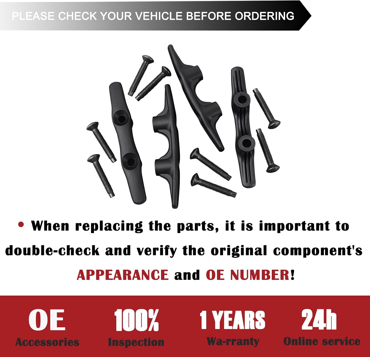 TQPONLY Truck Bed Tie Down Hooks Anchors W/Bolts | Compatible with 2002-2008 Ram 1500 2500 3500,2019-2020 Dodge Ram 2500 New Body Style Truck Bed Rail Cleats Car Accessories | Replaces 55276735AB