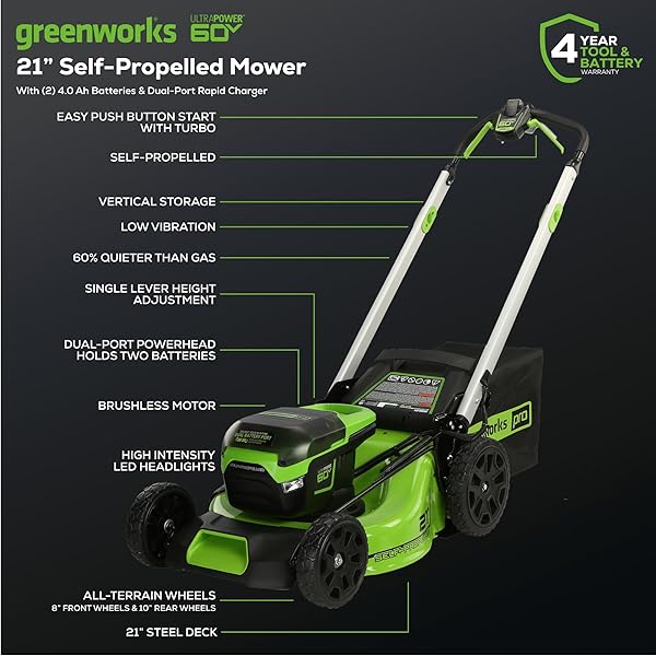 Greenworks 60V 21" Brushless Self-Propelled 2
