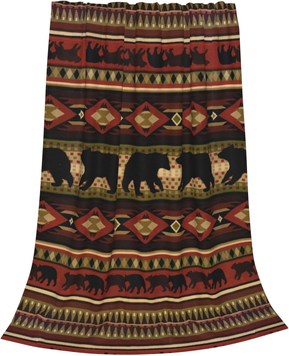 Bear Print Anti-Pilling Flannel 60"X50"Sofa Classic,Cozy Cute Flannel Blankets for All Seasons